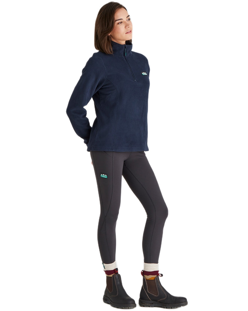 Navy coloured Ridgeline Ladies Narvik Fleece on white background #colour_navy