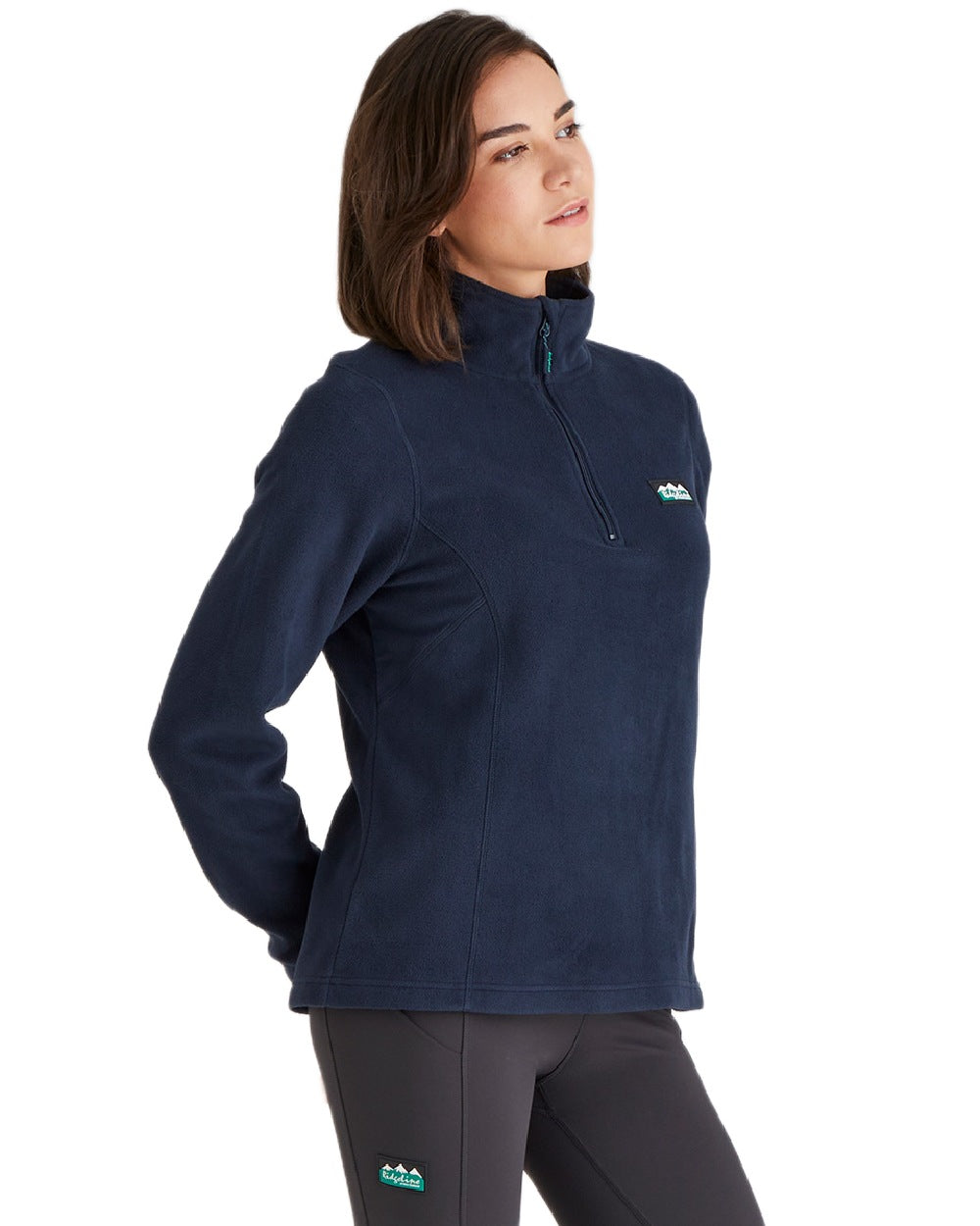 Navy coloured Ridgeline Ladies Narvik Fleece on white background #colour_navy