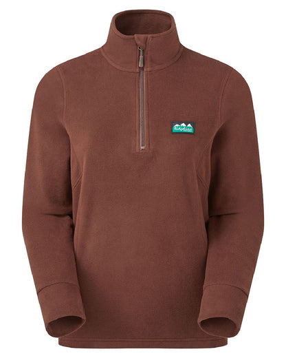 Oxblood coloured Ridgeline Ladies Narvik Fleece on white background #colour_oxblood