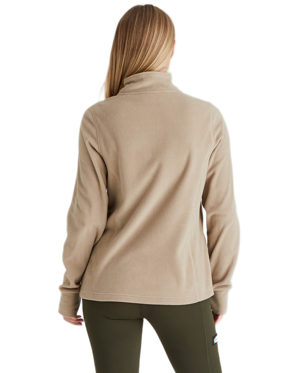 Roasted Cashew coloured Ridgeline Ladies Narvik Fleece on white background #colour_roasted-cashew