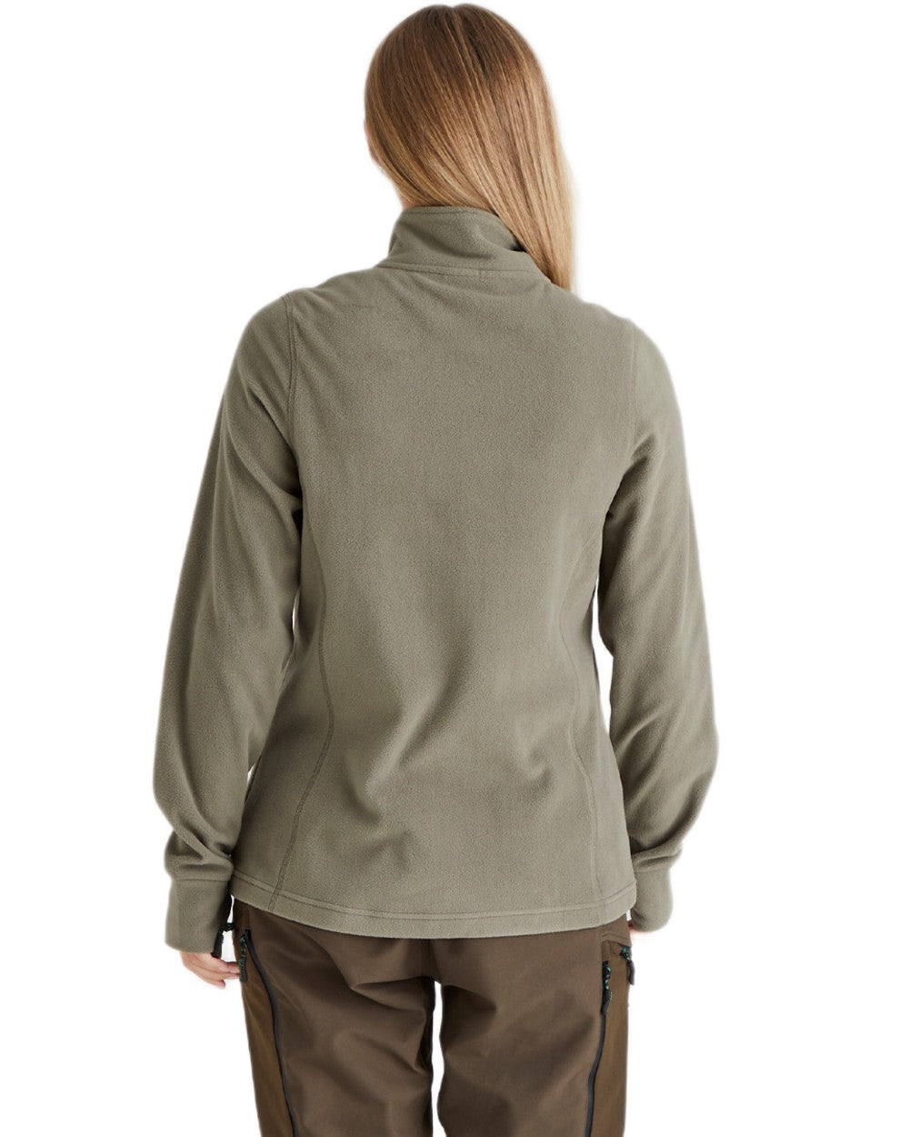 Smokey Olive coloured Ridgeline Ladies Narvik Fleece on white background #colour_smokey-olive