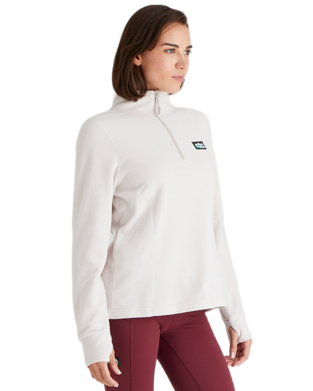 Stone coloured Ridgeline Ladies Narvik Fleece on white background #colour_stone