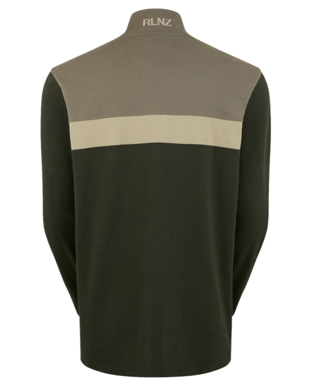 Olive Multi coloured Ridgeline Mens Backslider Rugby Top on white background #colour_olive-multi