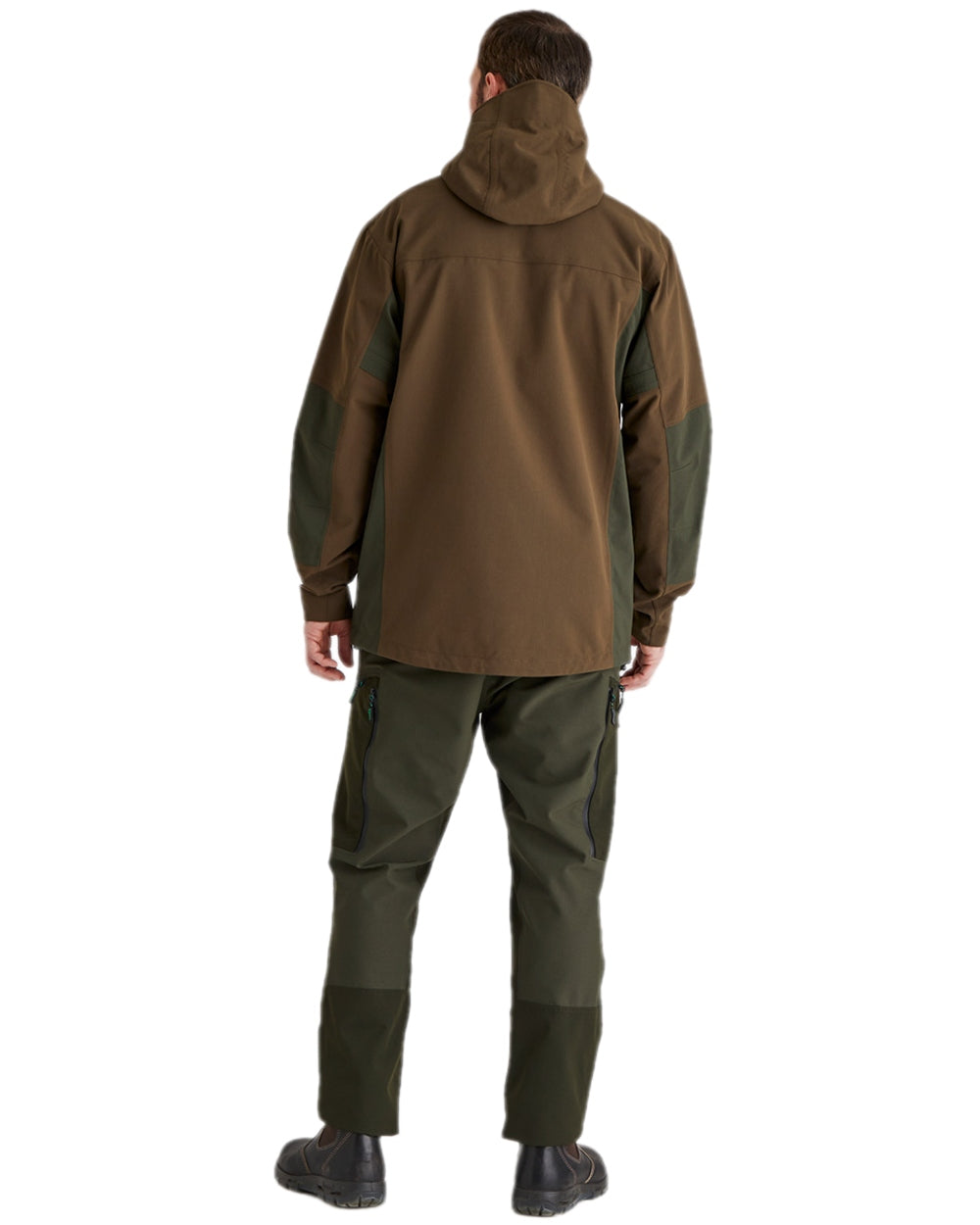 Bark Deep Forest Coloured Ridgeline Mens Cambrian Smock on white background #colour_bark-deep-forest