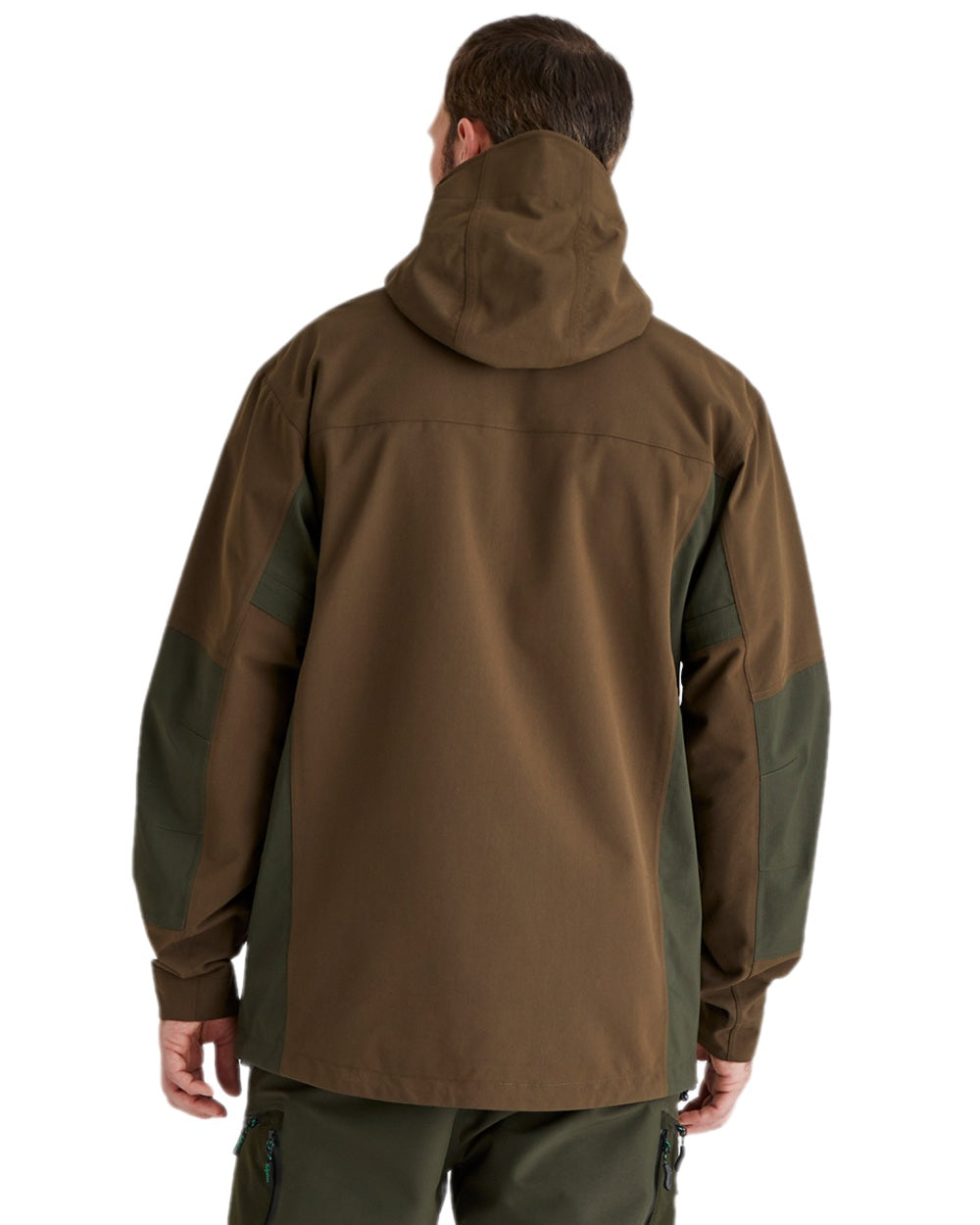 Bark Deep Forest Coloured Ridgeline Mens Cambrian Smock on white background #colour_bark-deep-forest