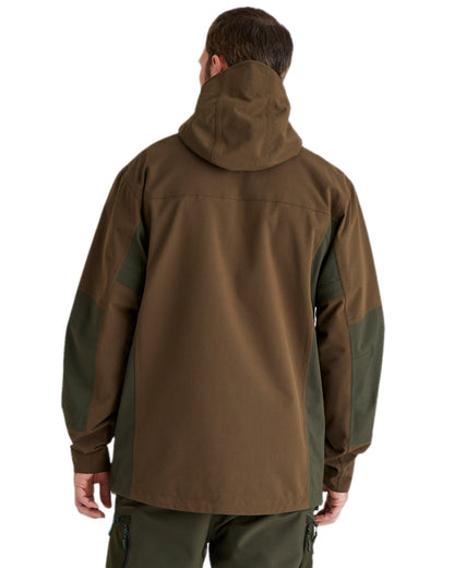 Bark Deep Forest Coloured Ridgeline Mens Cambrian Smock on white background #colour_bark-deep-forest