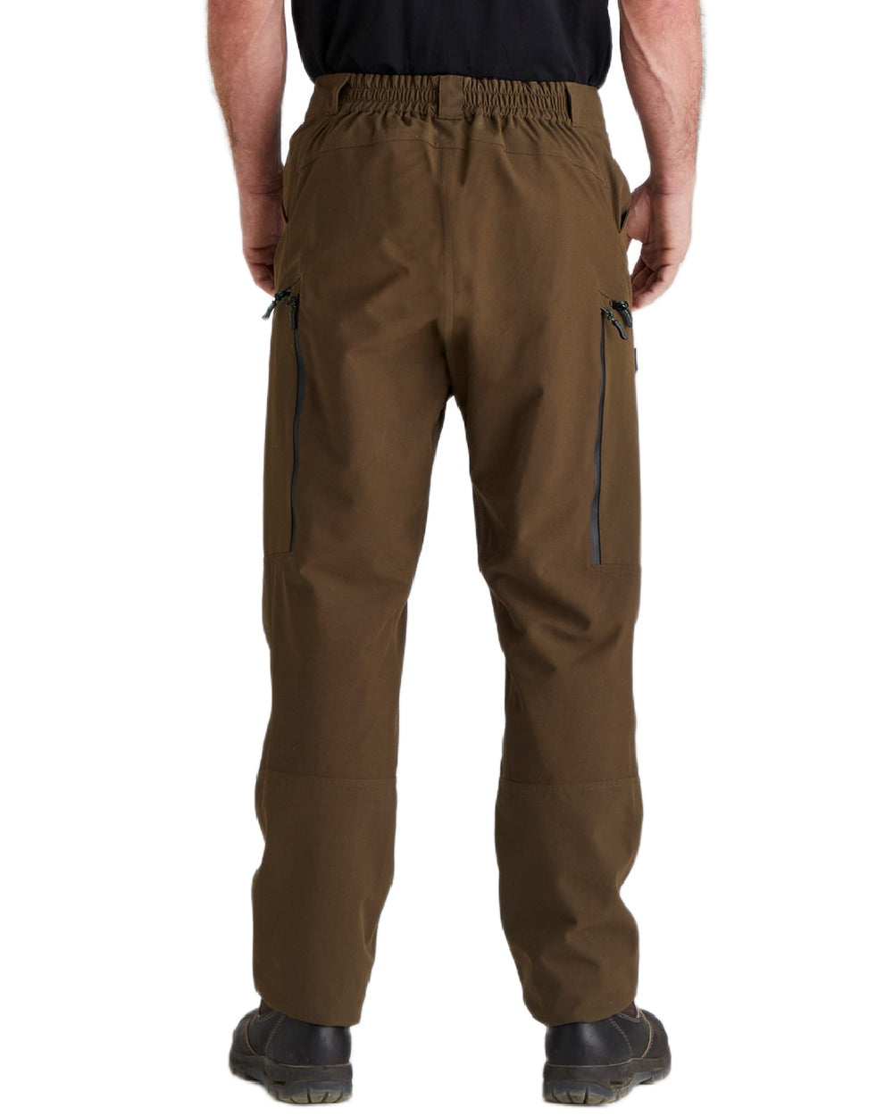 Bark coloured Ridgeline Mens Cambrian Trousers on white background #colour_bark