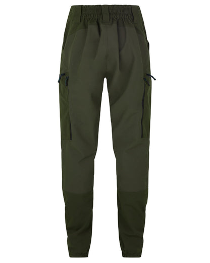 Deep Forest coloured Ridgeline Mens Cambrian Trousers on white background #colour_deep-forest