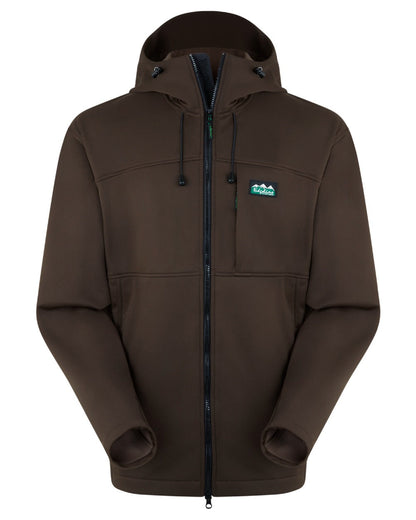 Bark coloured Ridgeline Mens Gradient Jacket on white background #colour_bark