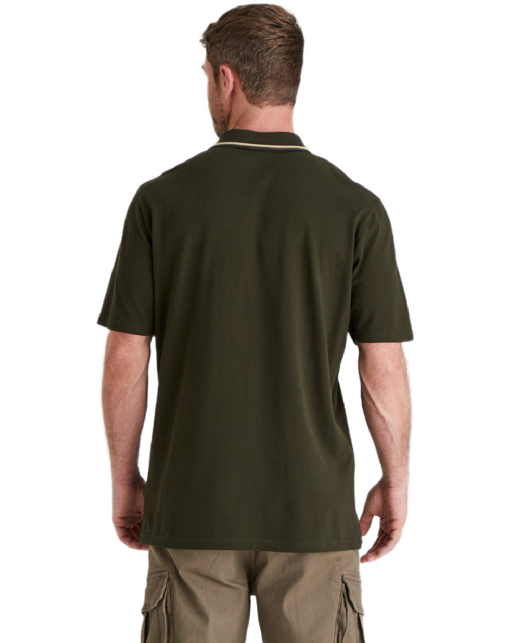 Deep Forest Coloured Ridgeline Mens Kilworth Polo Shirt on white background #colour_deep-forest
