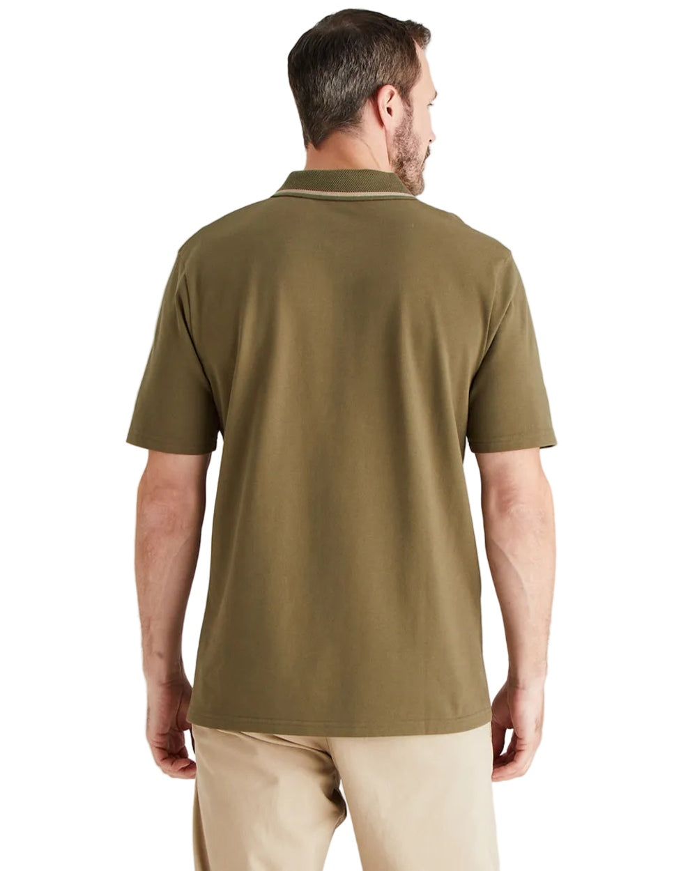 Ivy Green Coloured Ridgeline Mens Kilworth Polo Shirt on white background #colour_ivy-green