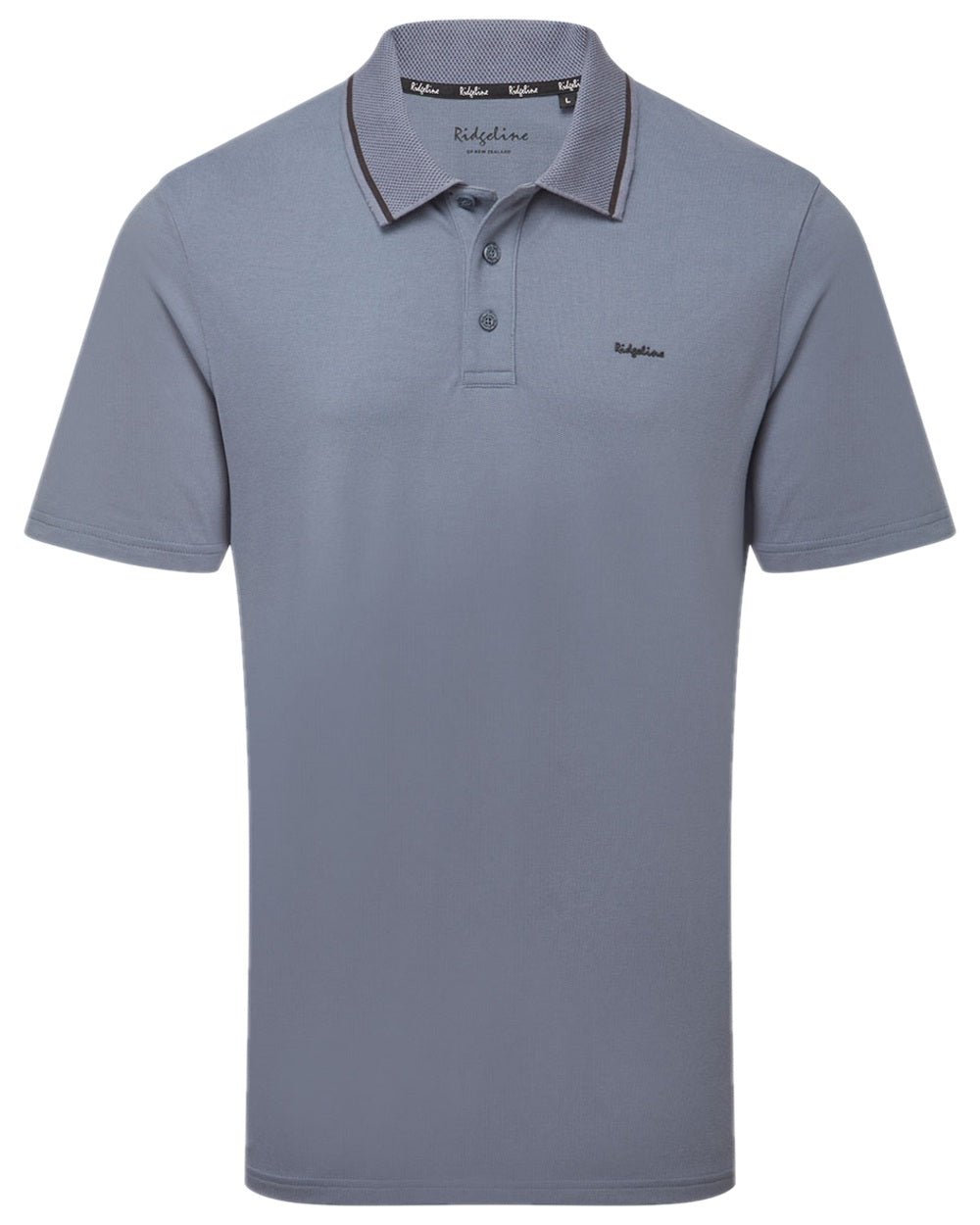 Storm Coloured Ridgeline Mens Kilworth Polo Shirt on white background #colour_storm