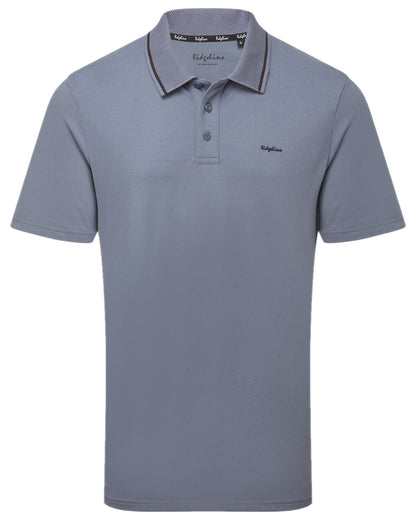 Storm Coloured Ridgeline Mens Kilworth Polo Shirt on white background #colour_storm