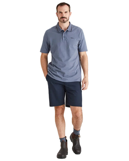Storm Coloured Ridgeline Mens Kilworth Polo Shirt on white background #colour_storm