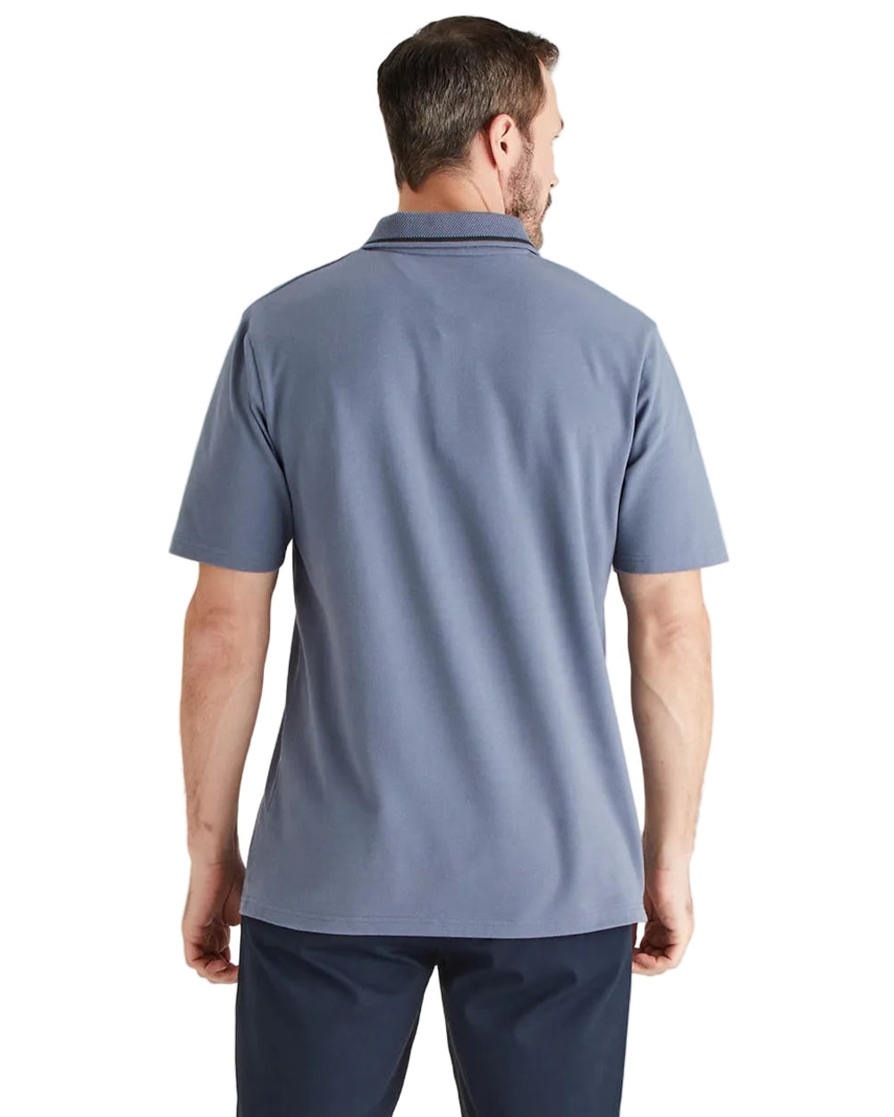 Storm Coloured Ridgeline Mens Kilworth Polo Shirt on white background #colour_storm