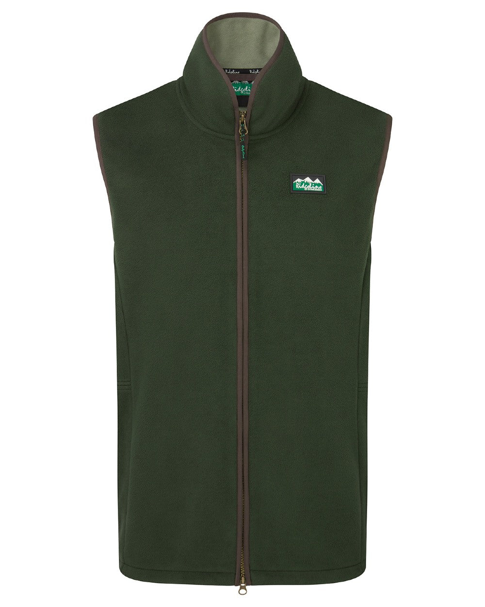 Deep Forest Coloured Ridgeline Mens Kodiak Gilet on white background #colour_deep-forest