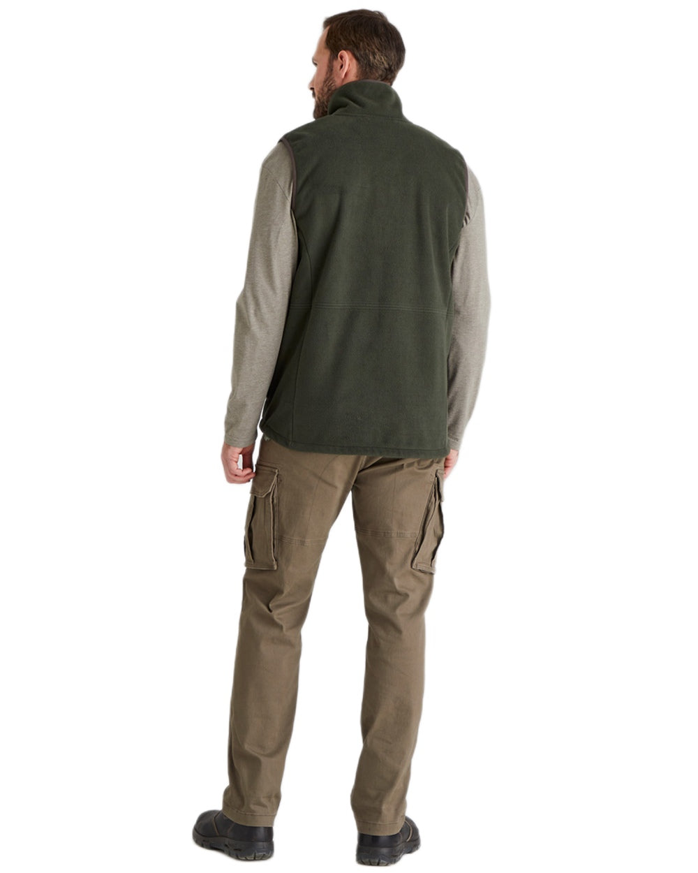 Deep Forest Coloured Ridgeline Mens Kodiak Gilet on white background #colour_deep-forest