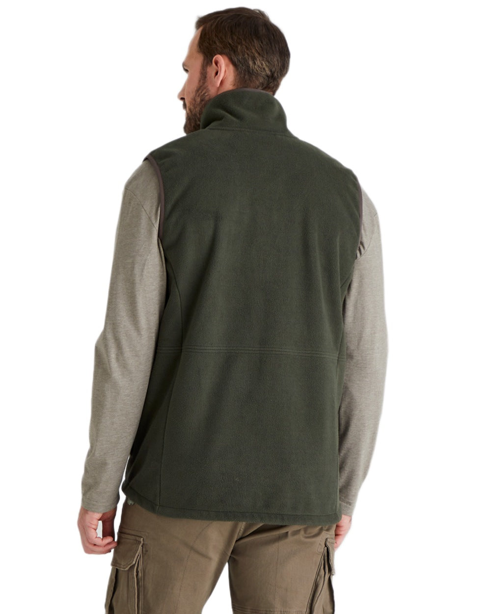 Deep Forest Coloured Ridgeline Mens Kodiak Gilet on white background #colour_deep-forest