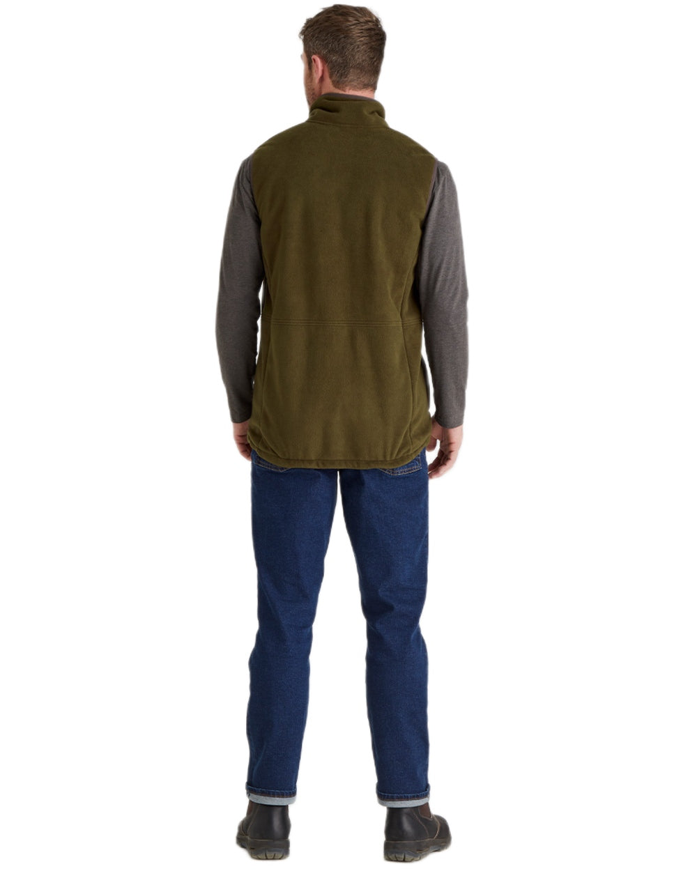 Moody Teak Coloured Ridgeline Mens Kodiak Gilet on white background #colour_moody-teak