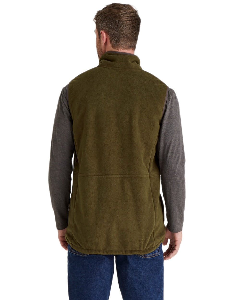 Moody Teak Coloured Ridgeline Mens Kodiak Gilet on white background #colour_moody-teak