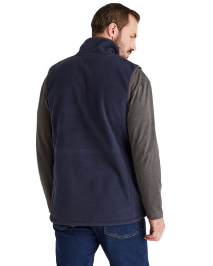 Navy Coloured Ridgeline Mens Kodiak Gilet on white background #colour_navy