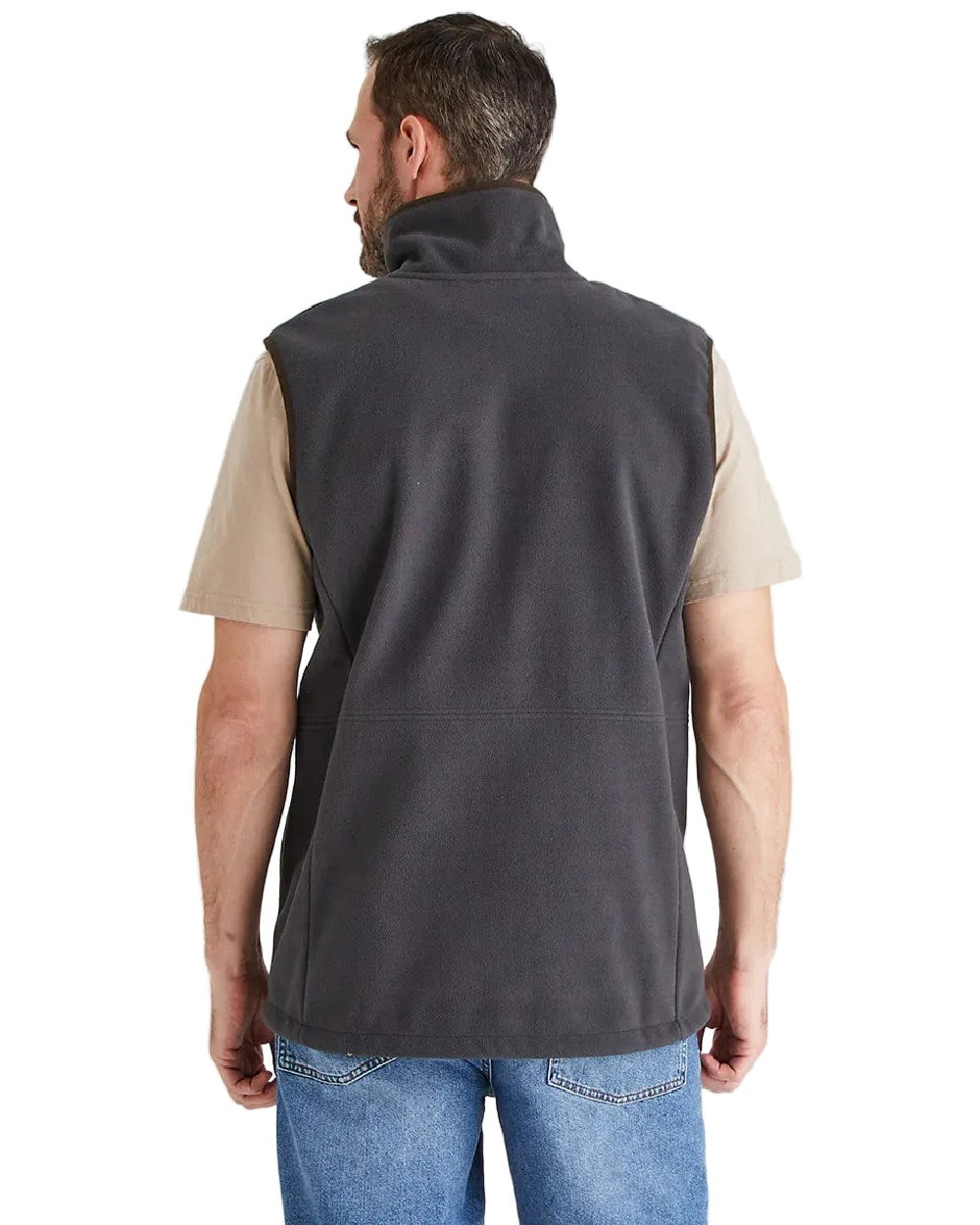 Shale Coloured Ridgeline Mens Kodiak Gilet on white background #colour_shale