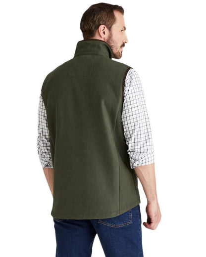 Deep Forest coloured Ridgeline Mens Monarch Gilet on white background #colour_deep-forest