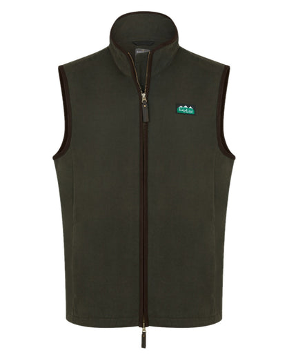 Deep Forest coloured Ridgeline Mens Monarch Gilet on white background #colour_deep-forest