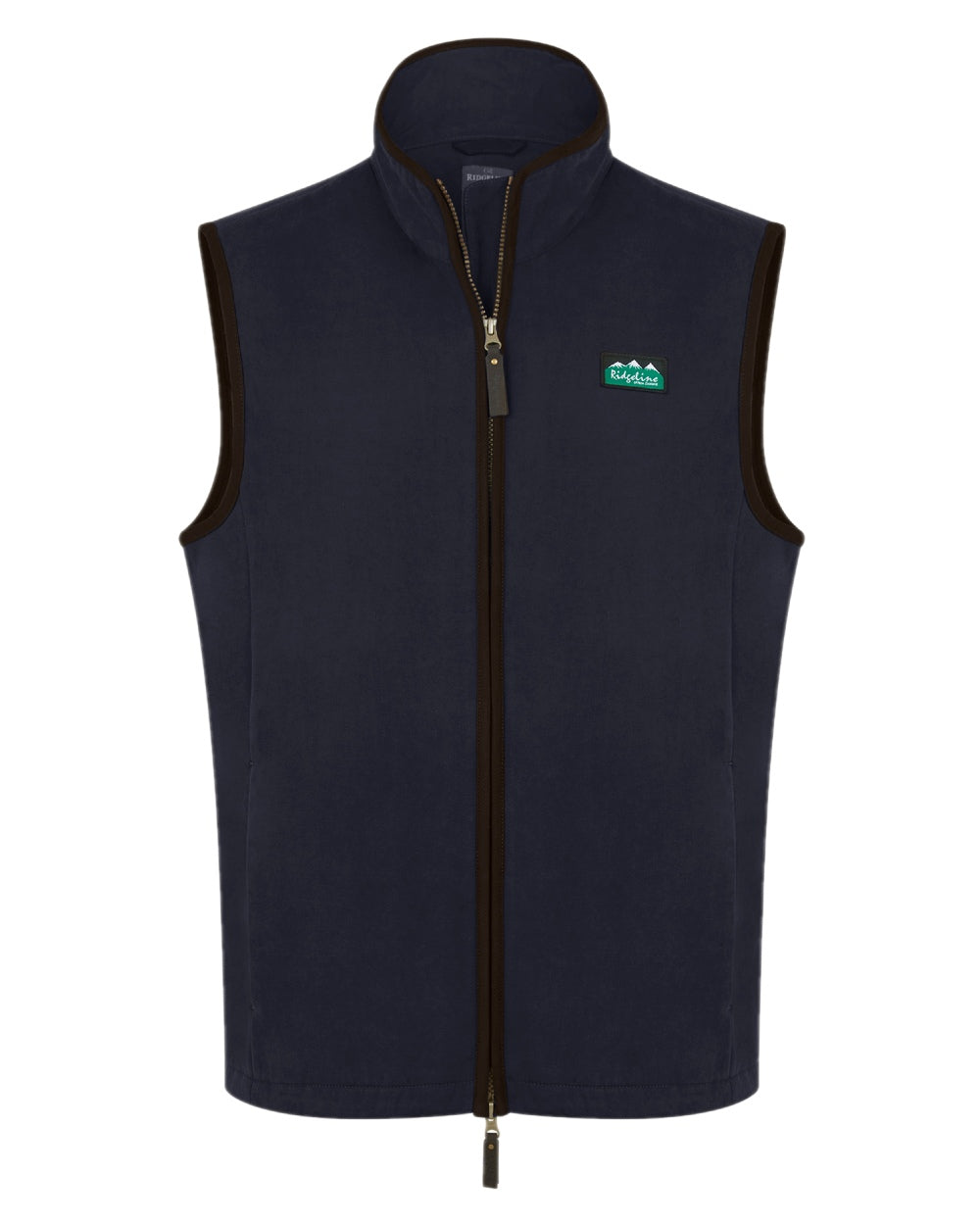 Navy coloured Ridgeline Mens Monarch Gilet on white background #colour_navy