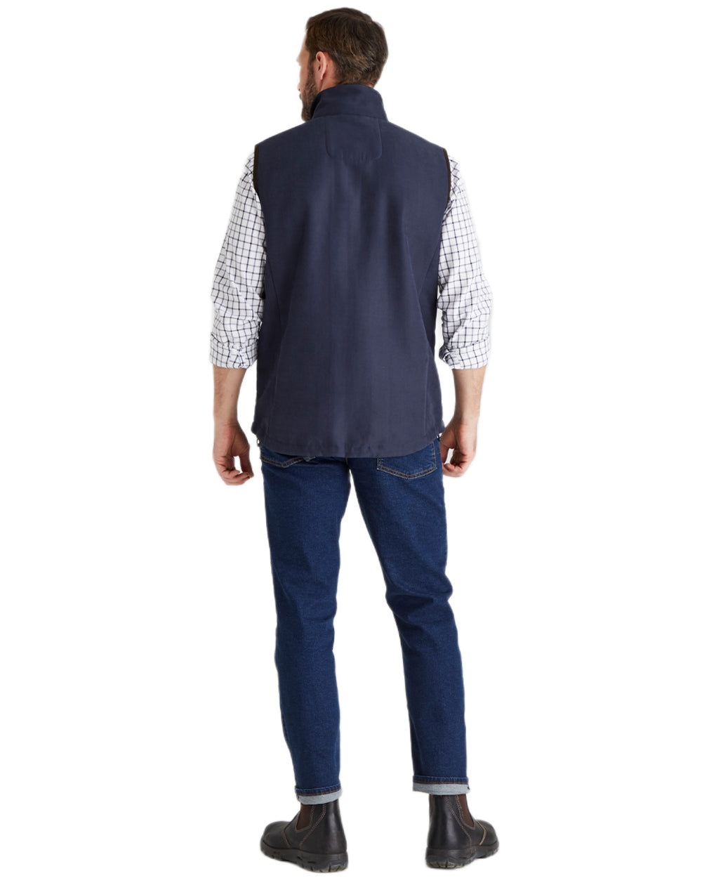 Navy coloured Ridgeline Mens Monarch Gilet on white background #colour_navy