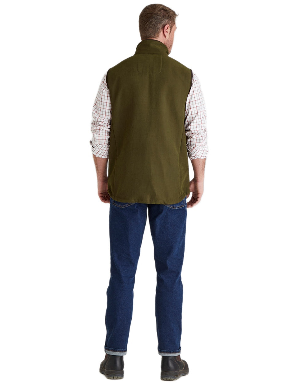 Teak coloured Ridgeline Mens Monarch Gilet on white background #colour_teak