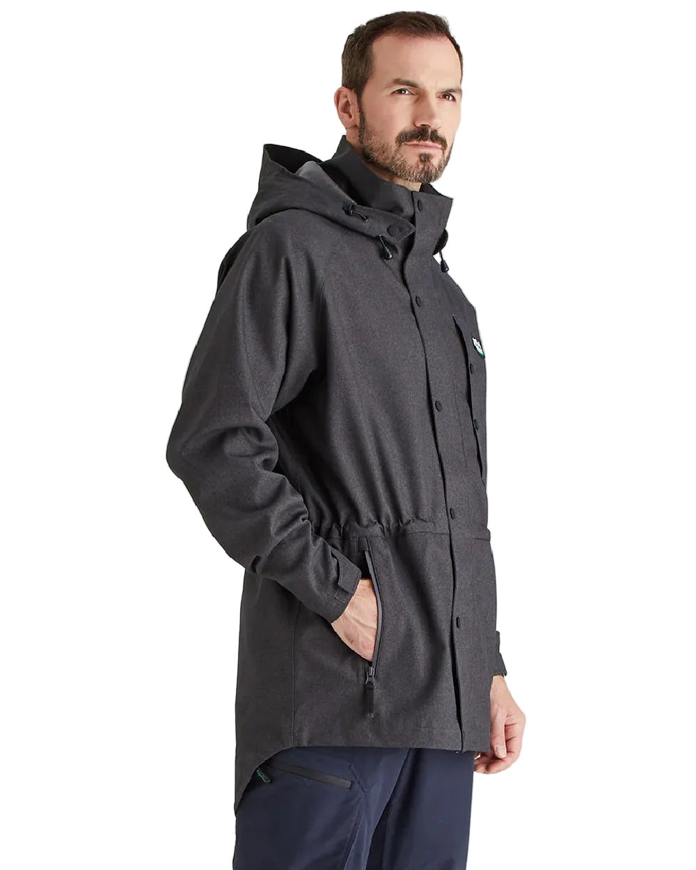 Shale Coloured Ridgeline Mens Monsoon Light Jacket on white background #colour_shale