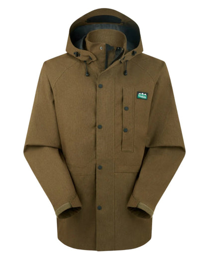 Teak coloured Ridgeline Mens Monsoon Light Jacket on white background #colour_teak