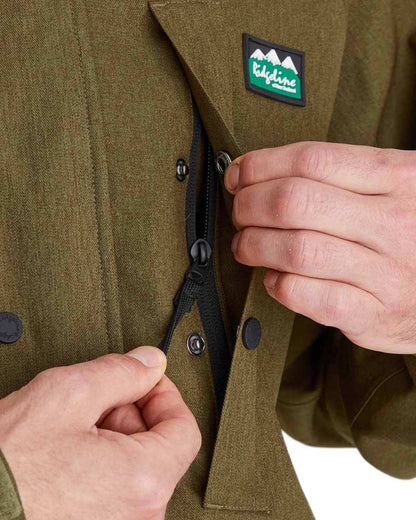 Teak coloured Ridgeline Mens Monsoon Light Jacket on white background #colour_teak