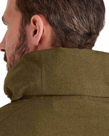 Teak coloured Ridgeline Mens Monsoon Light Jacket on white background #colour_teak