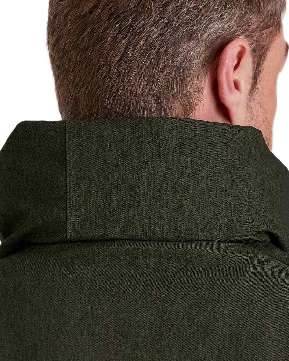 Deep Forest Marl coloured Ridgeline Mens Monsoon Light Smock on white background #colour_deep-forest-marl