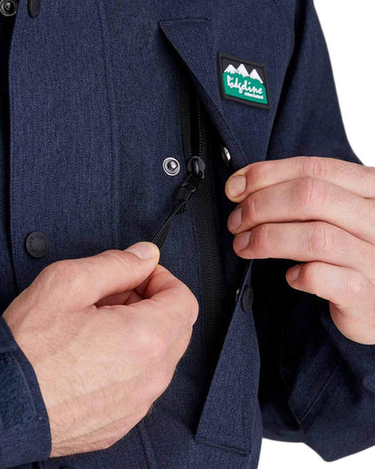 Navy Marl coloured Ridgeline Mens Monsoon Light Smock on white background #colour_navy-marl