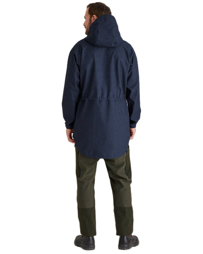 Navy Marl coloured Ridgeline Mens Monsoon Light Smock on white background #colour_navy-marl