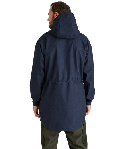 Navy Marl coloured Ridgeline Mens Monsoon Light Smock on white background #colour_navy-marl