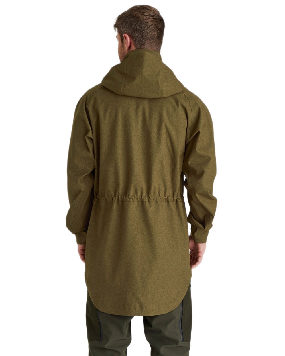 Teak coloured Ridgeline Mens Monsoon Light Smock on white background #colour_teak