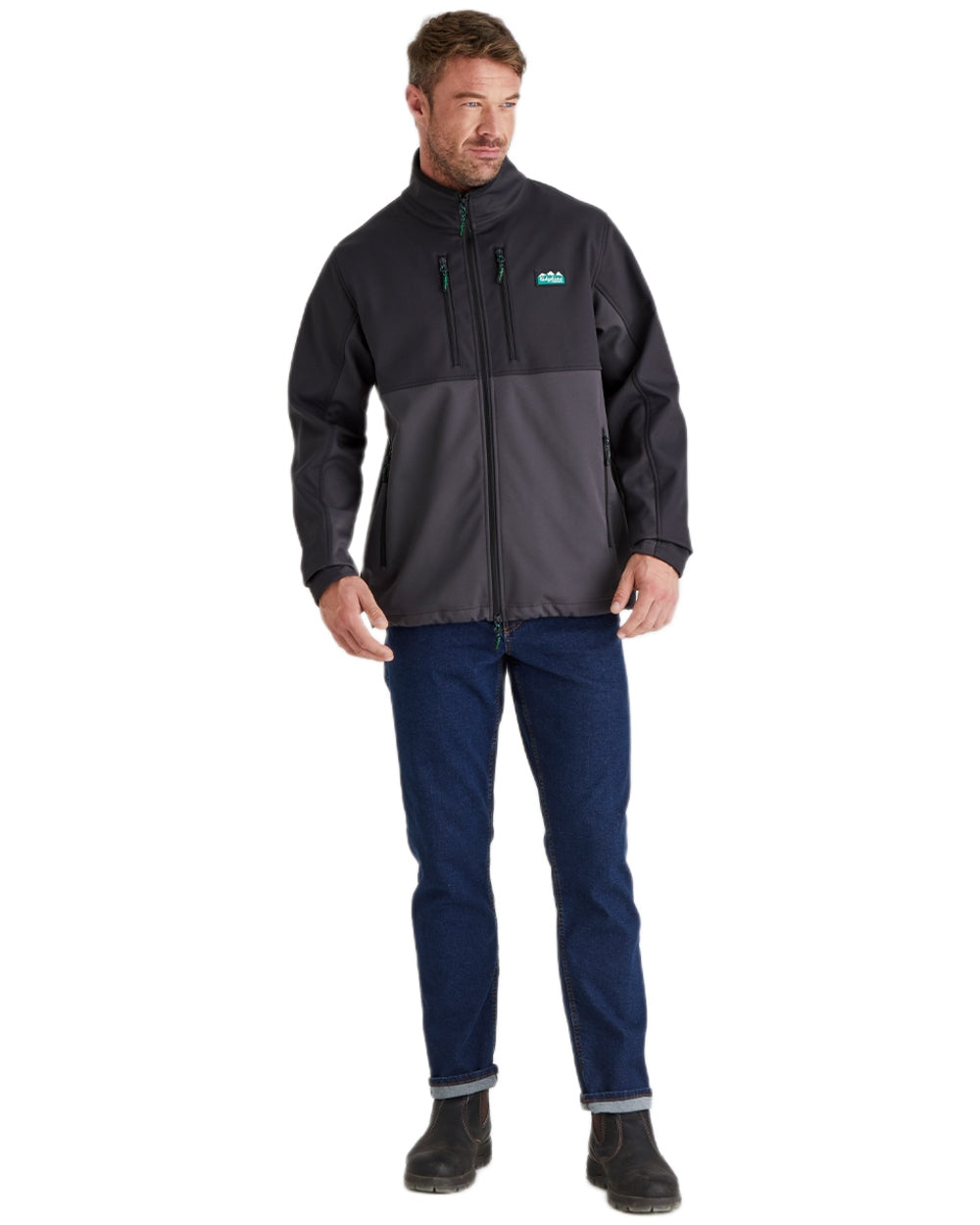 Shale Coloured Ridgeline Mens Ranger Jacket on white background #colour_shale
