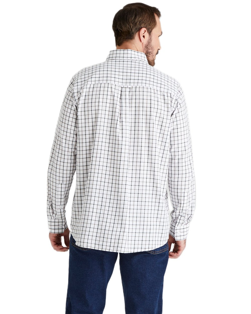 Deep Forest coloured Ridgeline Mens Sedgebrook Shirt on white background #colour_deep-forest