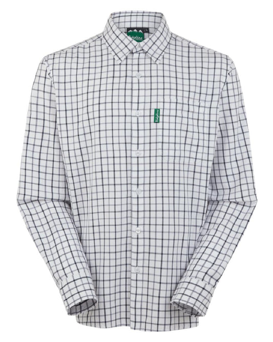 Navy Storm coloured Ridgeline Mens Sedgebrook Shirt on white background #colour_navy-storm