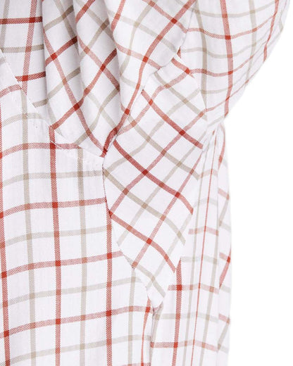 Russet coloured Ridgeline Mens Sedgebrook Shirt on white background #colour_russet