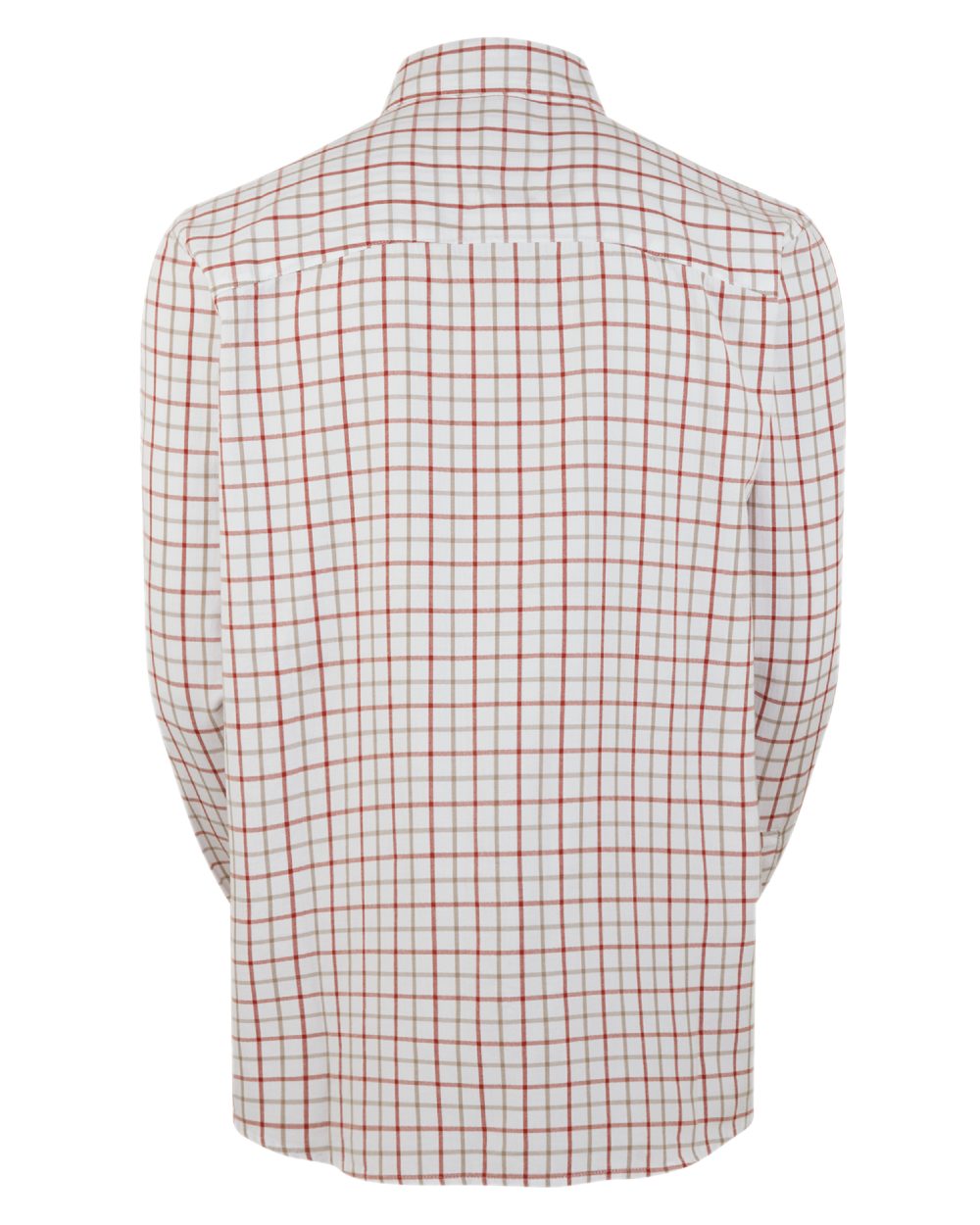 Russet coloured Ridgeline Mens Sedgebrook Shirt on white background #colour_russet