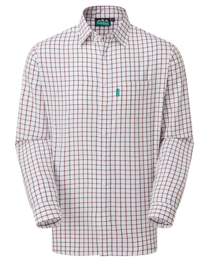 Shale Deep Russet Coloured Ridgeline Mens Sedgebrook Shirt on white background #colour_shale-deep-russet