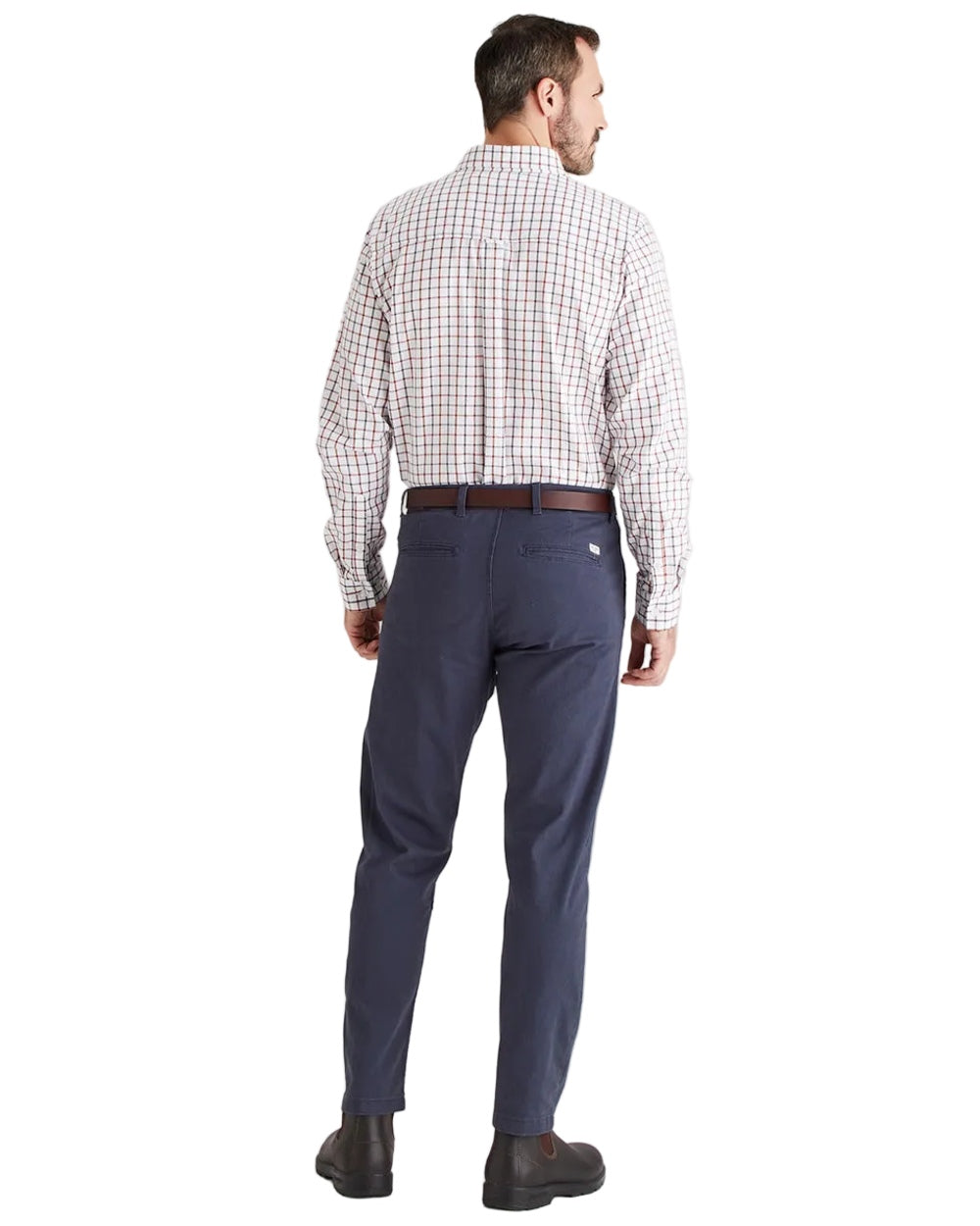 Shale Deep Russet Coloured Ridgeline Mens Sedgebrook Shirt on white background #colour_shale-deep-russet