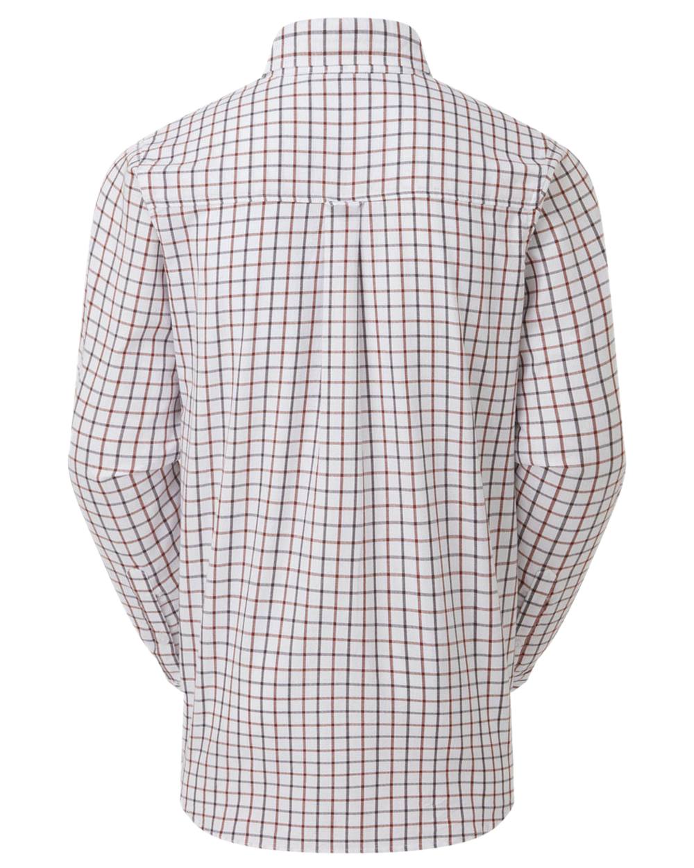 Shale Deep Russet Coloured Ridgeline Mens Sedgebrook Shirt on white background #colour_shale-deep-russet