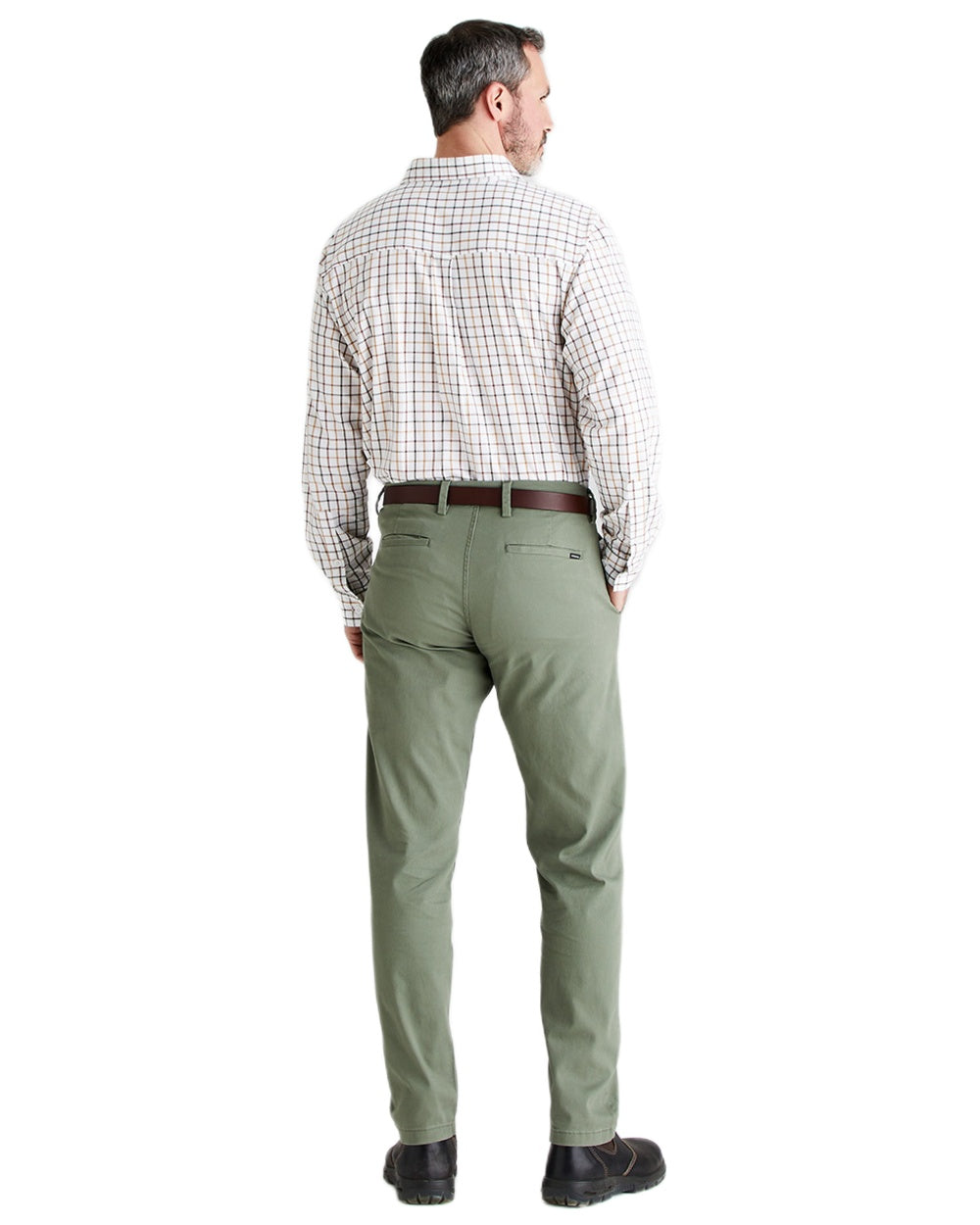 Sienna Coloured Ridgeline Mens Sedgebrook Shirt on white background #colour_sienna