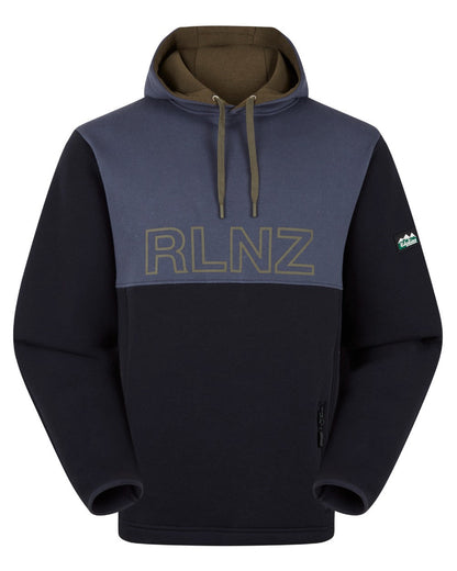 Navy coloured Ridgeline Mens South Island Hoodie on white background #colour_navy